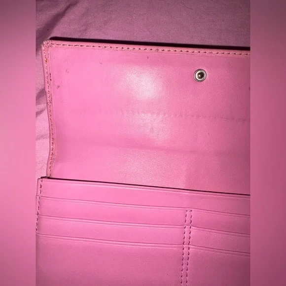 Coach baby pink patent leather Jacquard wallet - Picture 5 of 5